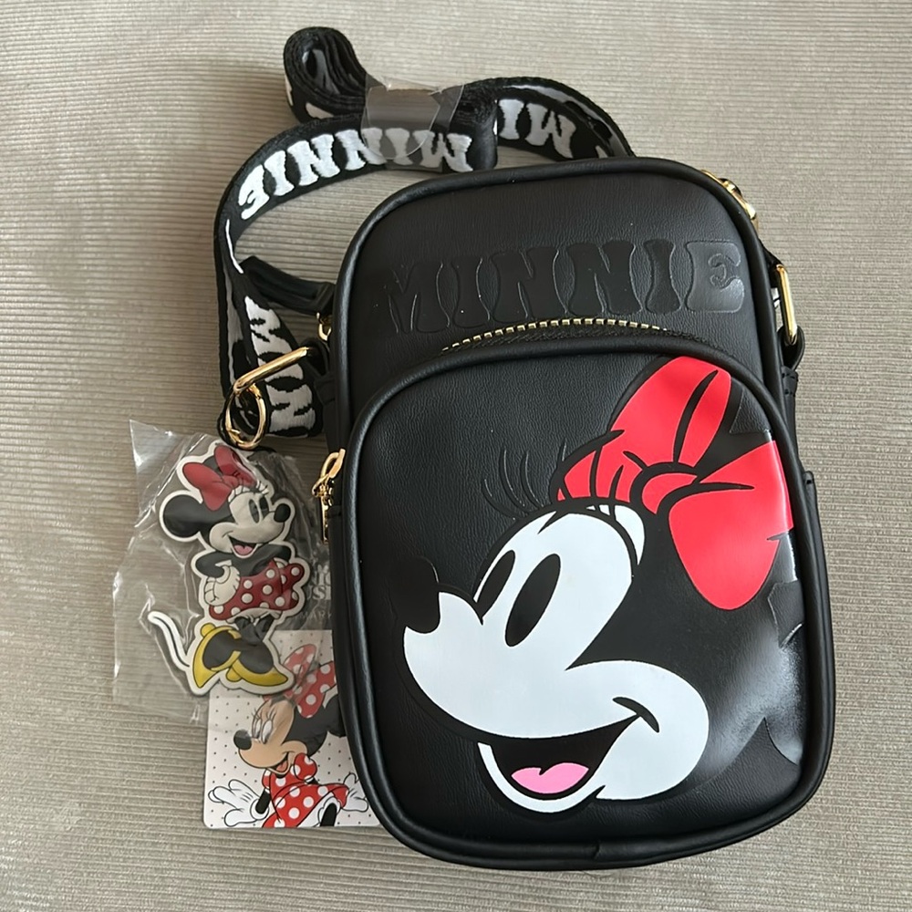 New! Primark Minnie Mouse Black and Red Crossbody Bag